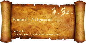 Hampel Zsigmond névjegykártya